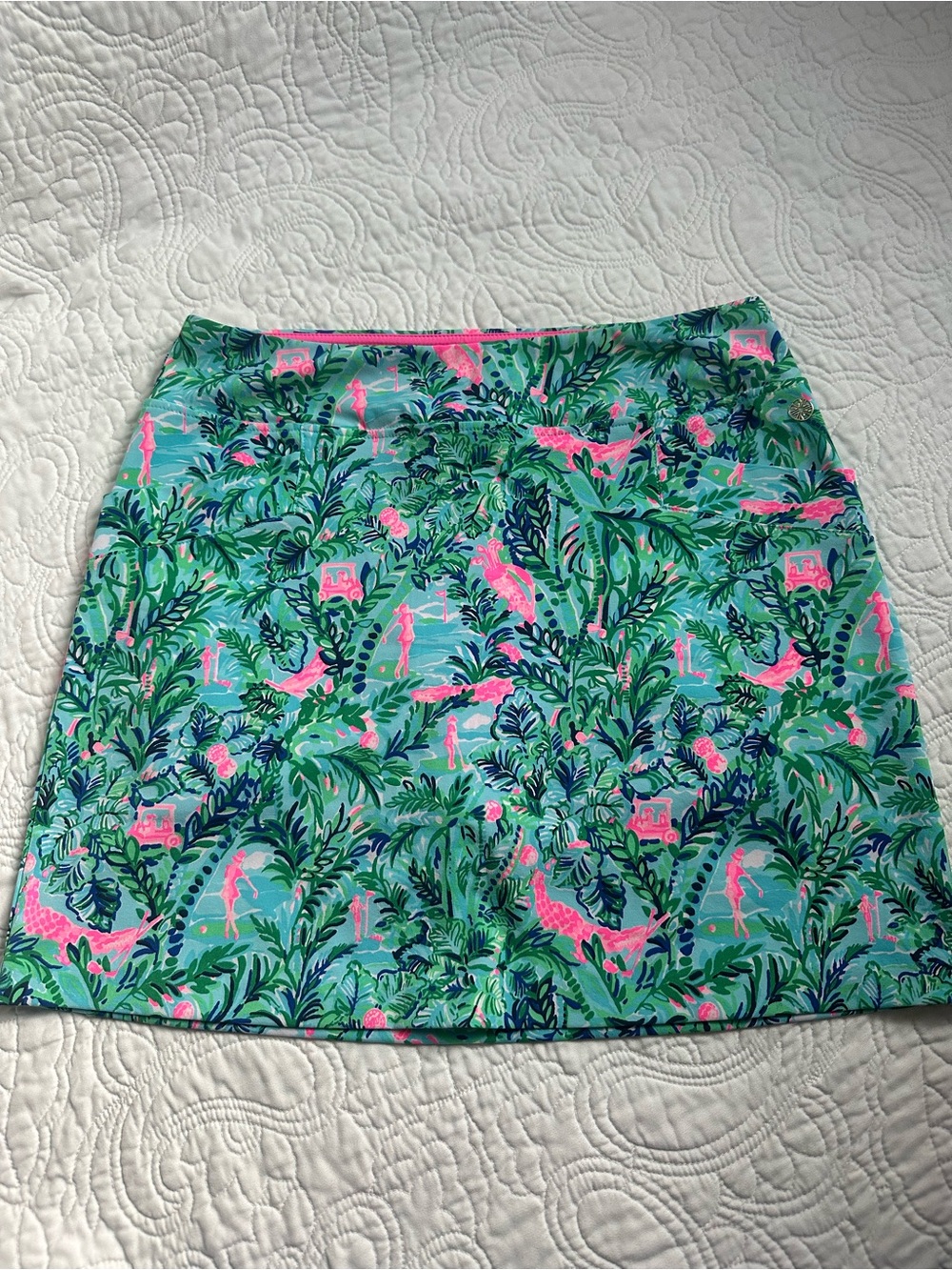 Lilly Pulitzer Golf Mini Skirt - Aqua, Pink & Green